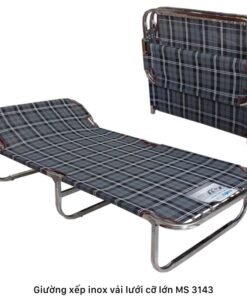 Giường xếp inox vải lưới cỡ lớn
