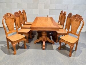 Mẫu bàn ghế ăn gỗ tự nhiên đẹp