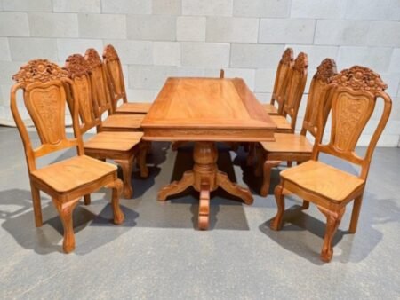 Mẫu bàn ghế ăn gỗ tự nhiên đẹp