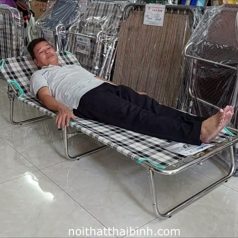 Ghế bố nằm inox MS 3142 | Thương hiệu THÀNH CÔNG Chính Hãng - Ảnh 4