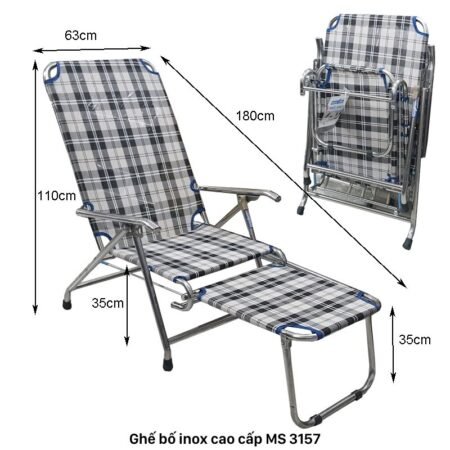 Ghế bố inox cao cấp MS 3157 | Thương Hiệu THÀNH CÔNG Chính Hãng