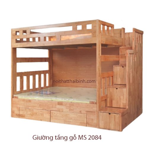 Giường tầng gỗ đẹp MS 2084 - Ảnh 3