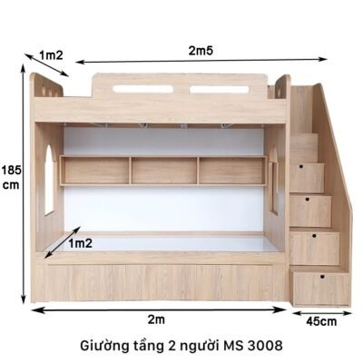 Giường tầng 2 người MS 3008 Giường tầng 2 người MS 3008
