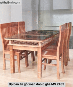 Bộ bàn ăn gỗ xoan đào 6 ghế