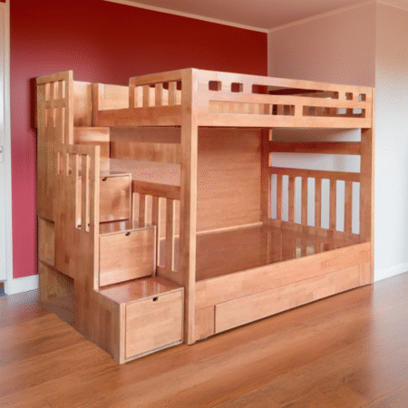 Giường tầng gỗ tự nhiên đẹp