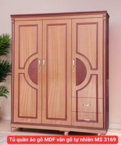 Tủ quần áo gỗ MDF vân gỗ tự nhiên MS 3169