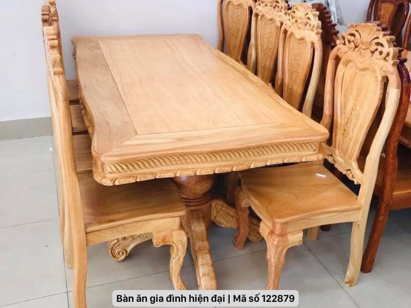 Bàn ăn gia đình phong cách hiện đại