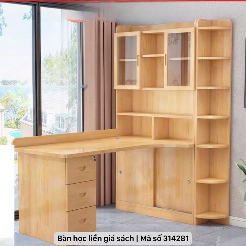 Bàn học liền giá sách giá rẻ