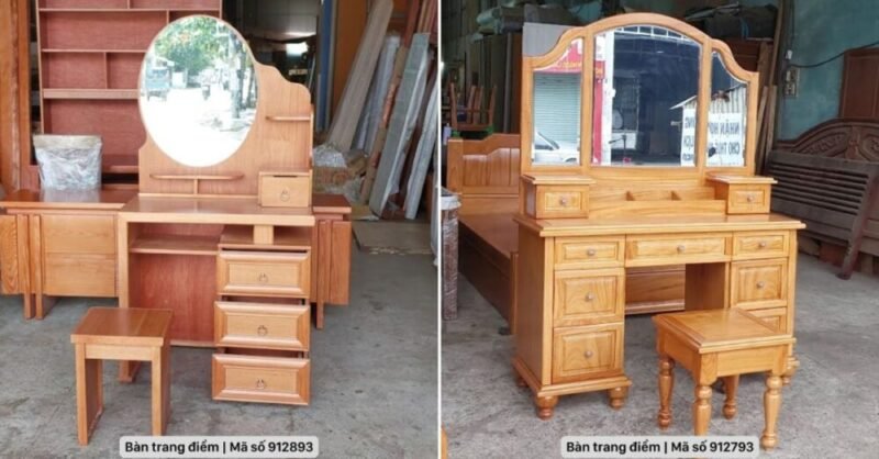 Bàn trang điểm gỗ tự nhiên cao cấp, thiết kế bền đẹp Bàn trang điểm gỗ tự nhiên cao cấp