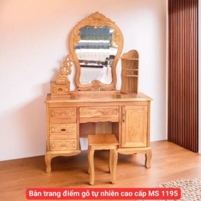 Bàn trang điểm gỗ tự nhiên cao cấp MS 1195