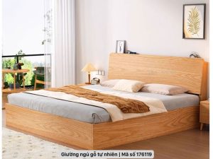 Giường ngủ gỗ tự nhiên đẹp hiện đại