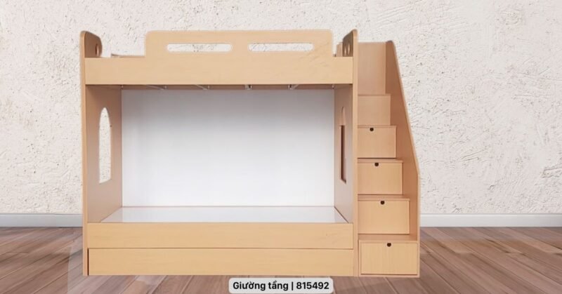 5+ mẫu giường tầng trẻ em gỗ công nghiệp bền đẹp năm 2024 1 Giường tầng trẻ em gỗ công nghiệp