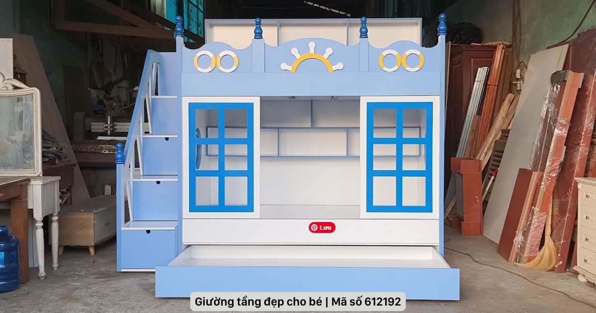 Mẫu giường tầng đẹp cho bé gái