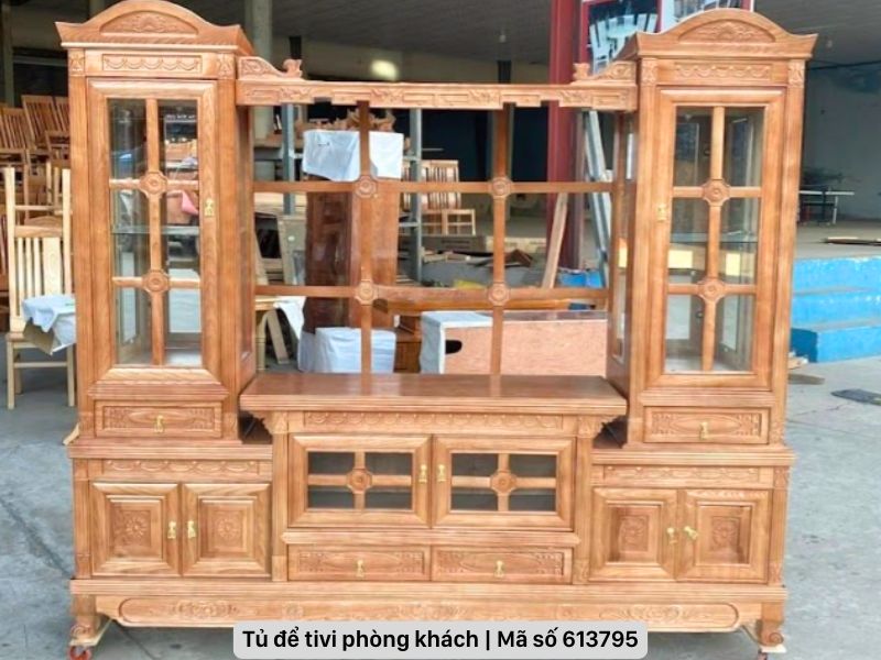 Tủ để tivi phòng khách bằng gỗ