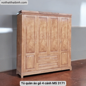 Tủ quần áo gỗ 4 cánh