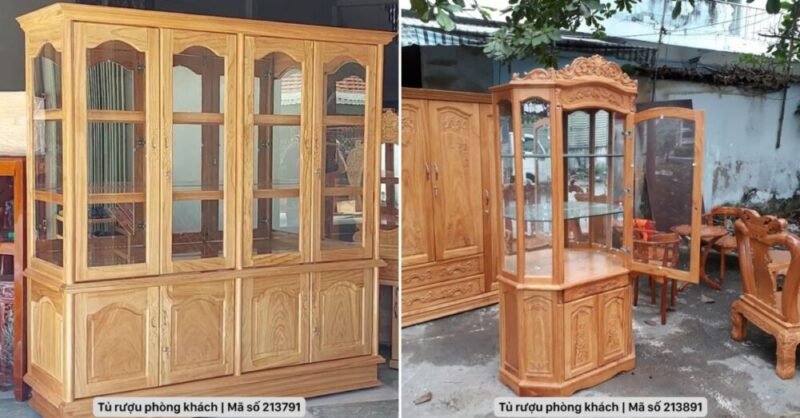 Tủ rượu gỗ hiện đại phong cách, phù hợp mọi không gian nội thất Tủ rượu gỗ hiện đại phong cách