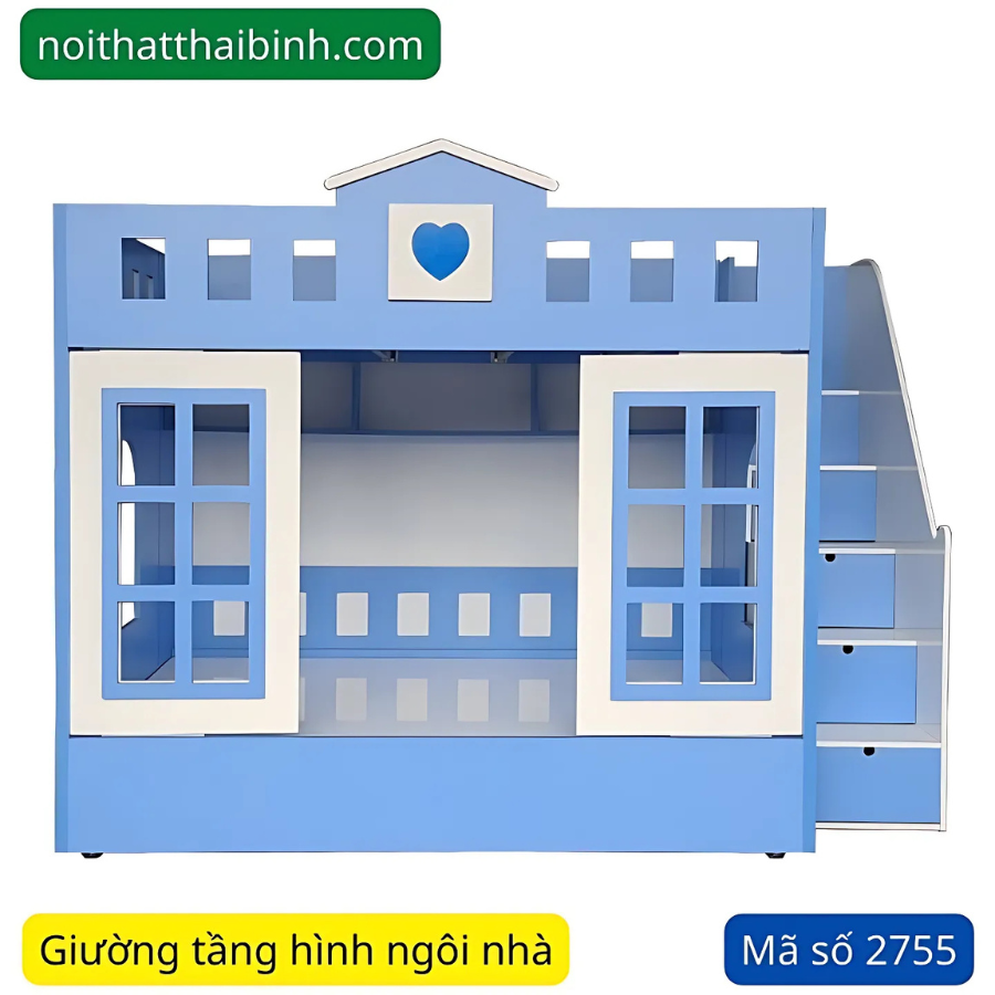 Giường tầng hình ngôi nhà