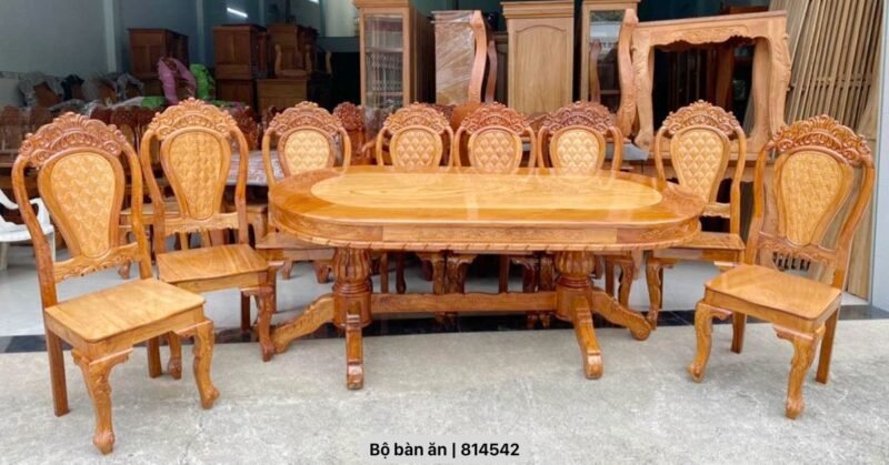 10 bộ bàn ghế gỗ phòng ăn hiện đại giúp không gian sang trọng 1 Bàn ghế gỗ phòng ăn hiện đại