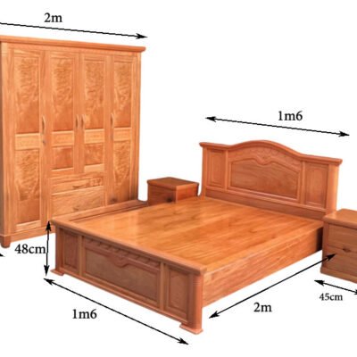 Bộ giường tủ gỗ đinh hương MS 3206 Bộ Giường Tủ Phòng Ngủ Hiện Đại