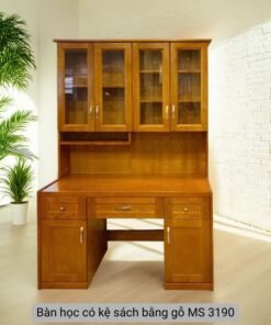Bàn học có kệ sách bằng gỗ MS 3190