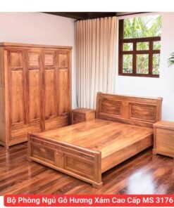 Bộ Phòng Ngủ Gỗ Hương Xám Cao Cấp MS 3176