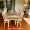 Bộ bàn ăn 6 ghế gỗ tự nhiên MS 3095