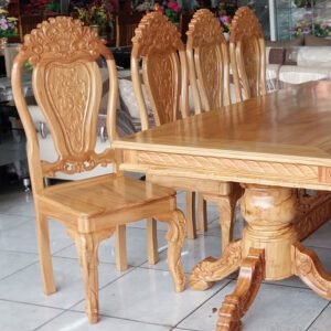 Bộ bàn ăn 8 ghế gỗ gõ đỏ