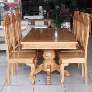 Bộ bàn ăn 8 ghế gỗ gõ đỏ