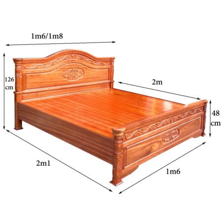 Giường ngủ gỗ xoan đào MS 3186 10 Giường ngủ gỗ xoan đào