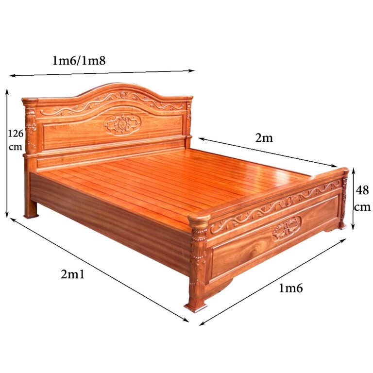 Giường ngủ gỗ xoan đào