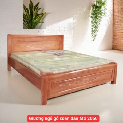 Giường ngủ gỗ xoan đào MS 2060