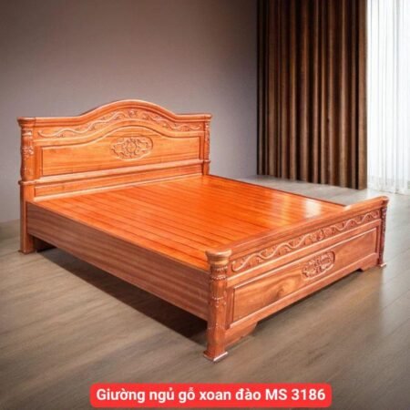 Giường ngủ gỗ xoan đào MS 3186