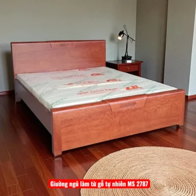 Giường ngủ làm từ gỗ tự nhiên MS 2787