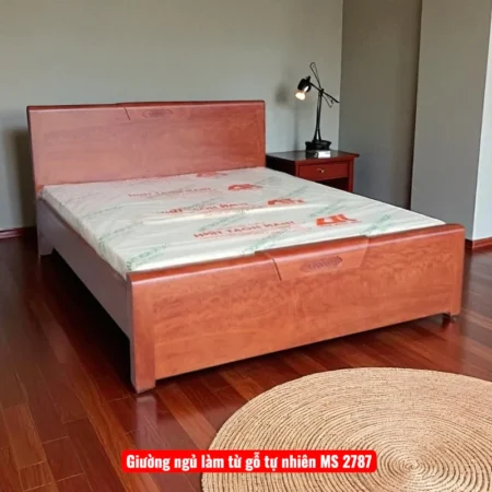 Giường ngủ làm từ gỗ tự nhiên MS 2787