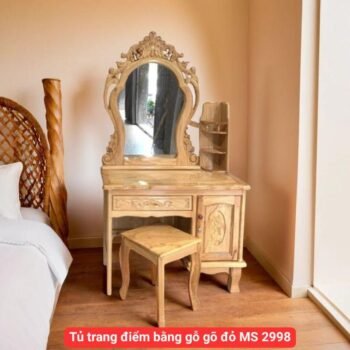 Tủ trang điểm bằng gỗ gõ đỏ MS 2998