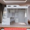 Giường tầng kết hợp bàn học tủ áo MS 2709
