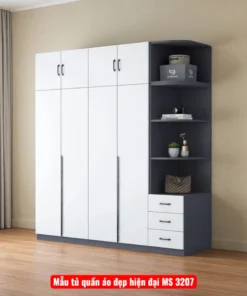 Mẫu tủ quần áo đẹp hiện đại MS 3207