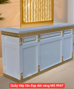 Quầy tiếp tân đẹp dát vàng MS 9947