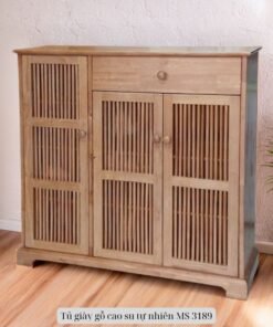 Tủ Giày Gỗ Cao Su Tự Nhiên