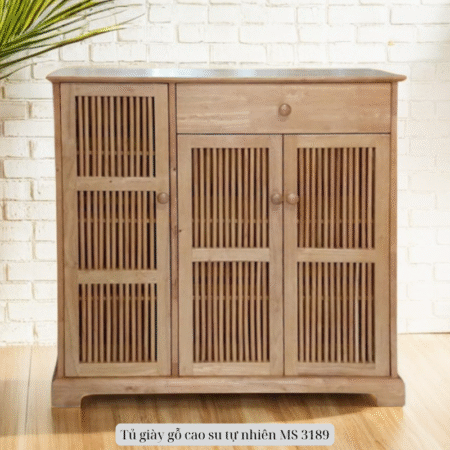 Tủ giày gỗ cao su tự nhiên MS 3189 10 Tủ Giày Gỗ Cao Su Tự Nhiên