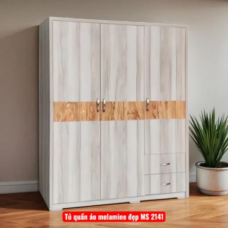 Tủ quần áo melamine đẹp MS 2141