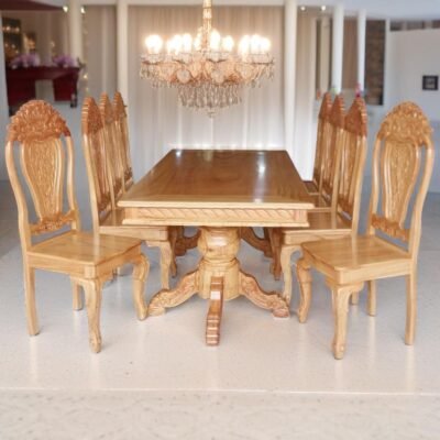 Bộ bàn ăn 8 ghế gỗ gõ đỏ MS 3197 Bộ bàn ăn 8 ghế gỗ gõ đỏ
