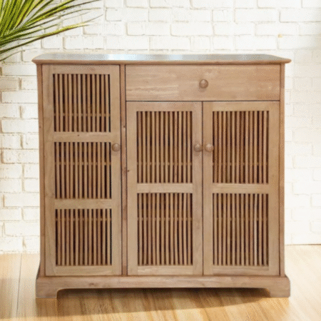 Tủ giày gỗ cao su tự nhiên MS 3189 8 Tủ Giày Gỗ Cao Su Tự Nhiên