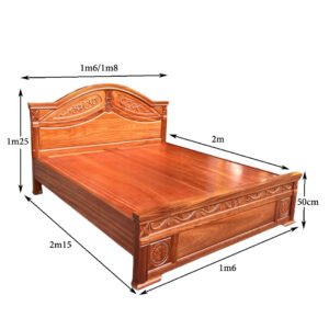 Mẫu giường gỗ xoan đào đẹp MS 3187 13 giuong go 0921 101