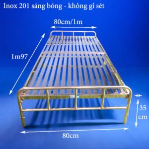 Giường xếp inox MS 3208 Giường xếp inox MS 3208