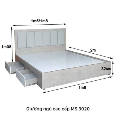 Giường có ngăn kéo MS 3020 Giường có ngăn kéo