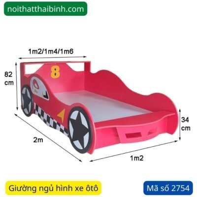 Giường ngủ hình ôtô đẹp MS 2754 Giường ngủ hình ôtô đẹp MS 2754