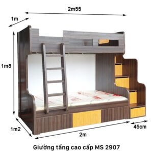Giường tầng cao cấp hiện đại MS 2907 Giường tầng cao cấp hiện đại MS 2907