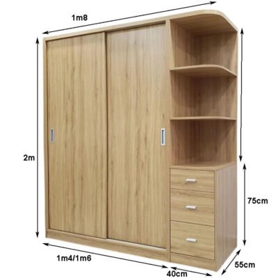 Tủ quần áo cửa kéo MS 3128