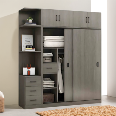 Tủ Áo 2 Tầng cửa lùa có kệ trang trí MS 3196 Tủ Áo 2 Tầng cửa lùa có kệ trang trí